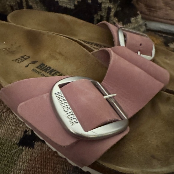 Birkenstock Madrid Large Buckle- Neutral Pink Suede - Picture 4 of 5